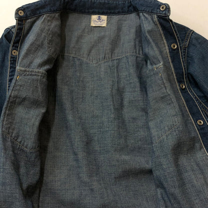 【中古品】【メンズ】 Wrangler ラングラー × TOY'S McCOY トイズマッコイ 別注 コラボ L/S DENIM WESTERN SHIRT ロングスリーブ デニム ウエスタンシャツ 長袖 トップス 145-251204-yy-18-tei サイズ：15-33 カラー：インディゴ 万代Net店