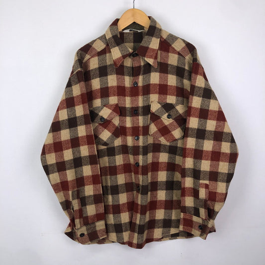 【中古品】【メンズ】 WOOLRICH ウールリッチ 70’s L/S WOOL SHIRT VINTAGE 70年代 ロングスリーブ ウール シャツ 長袖 トップス 白タグ ヴィンテージ 144-251205-ks-11-tei サイズ：XL カラー：マルチカラー 万代Net店
