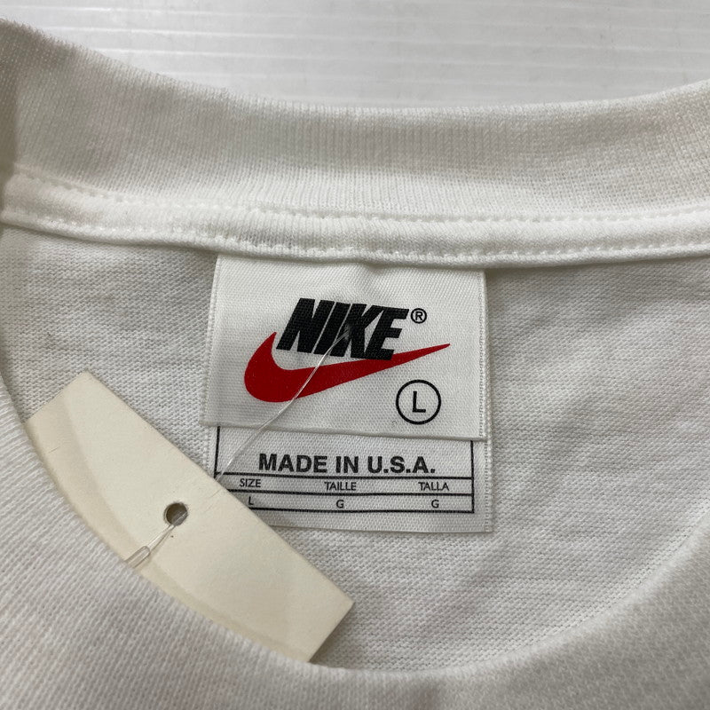 【中古品】【メンズ】 NIKE ナイキ 90's LOGO S/S TEE 90年代 ロゴ ショートスリーブ Tシャツ トップス 半袖 148-251203-ts-22-tei サイズ：L カラー：ホワイト 万代Net店