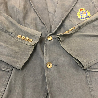【現状渡し品】【メンズ】 POLO RALPH LAUREN ポロ・ラルフローレン EMBROIDERY BLAZER JACKET エンブロイダリー ブレザー ジャケット ライトアウター USA製 147-251205-ks-20-tei サイズ：XL カラー：ネイビー 万代Net店
