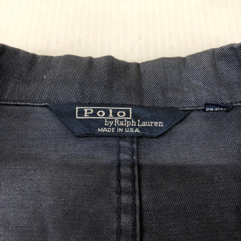 【現状渡し品】【メンズ】 POLO RALPH LAUREN ポロ・ラルフローレン EMBROIDERY BLAZER JACKET エンブロイダリー ブレザー ジャケット ライトアウター USA製 147-251205-ks-20-tei サイズ：XL カラー：ネイビー 万代Net店