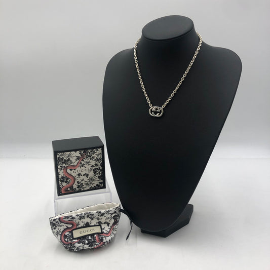 【中古品】【メンズ/レディース】 GUCCI グッチ インターロッキング ダブルG ネックレス アクセサリー 183-251203-ks-06-tei カラー：シルバー 万代Net店