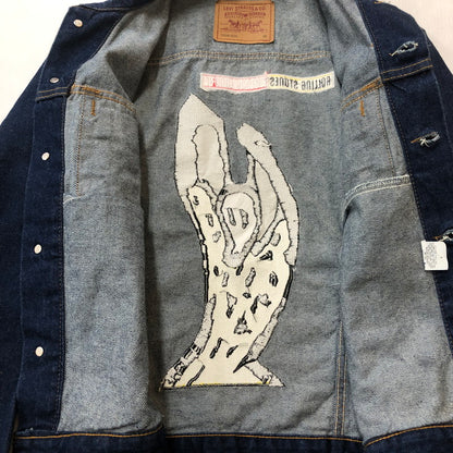 【中古品】【メンズ】 Levi's リーバイス × THE ROLLING STONES ザ・ローリング・ストーンズ 別注 コラボ "Voodoo Lounge World Tour" DENIM JACKET 70506-0216 デニムジャケット ライトアウター USA製 145-251204-yy-05-tei サイズ：38 カラー：インディゴ 万代Net店