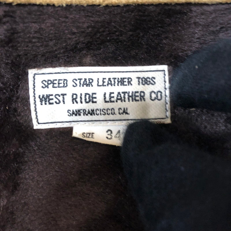 【現状渡し品】【メンズ】 WESTRIDE ウエストライド SUEDE LEATHER SINGLE RIDER JACKET スウェードレザー シングル ライダースジャケット ライトアウター 145-251205-ks-18-tei サイズ：34 カラー：ベージュ 万代Net店