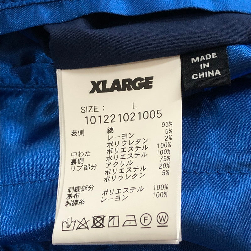 【中古品】【メンズ】 XLARGE エクストララージ REVERSIBLE FLAG GAL SOUVENIR JACKET 101221021005 リバーシブル フラッグギャル スーベニアジャケット ライトアウター スカジャン 刺繍 142-251204-yy-09-tei サイズ：L カラー：ネイビー 万代Net店