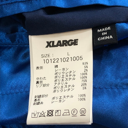 【中古品】【メンズ】 XLARGE エクストララージ REVERSIBLE FLAG GAL SOUVENIR JACKET 101221021005 リバーシブル フラッグギャル スーベニアジャケット ライトアウター スカジャン 刺繍 142-251204-yy-09-tei サイズ：L カラー：ネイビー 万代Net店
