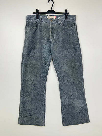 【中古品】【メンズ】 LEVI'S リーバイス CORDUROY PANTS 527 LOW BOOTS CUT コーデュロイパンツ ボトムス ローブーツカット 156-260830-kk-05-hon サイズ：36 カラー：グレー 万代Net店