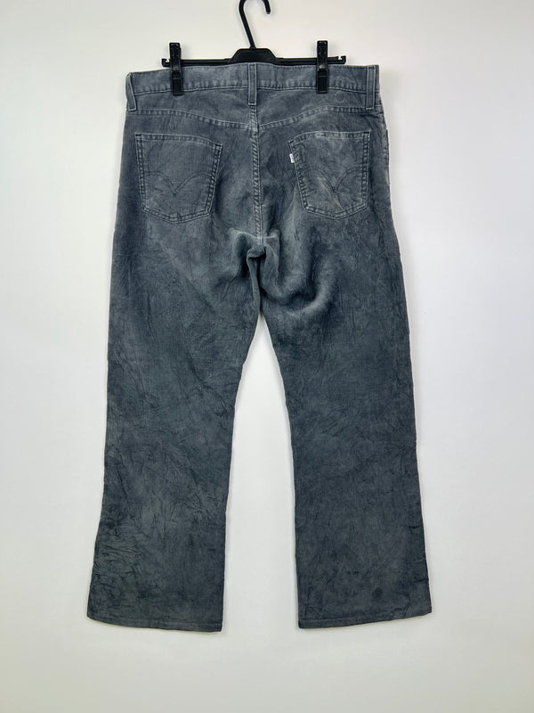 【中古品】【メンズ】 LEVI'S リーバイス CORDUROY PANTS 527 LOW BOOTS CUT コーデュロイパンツ ボトムス ローブーツカット 156-260830-kk-05-hon サイズ：36 カラー：グレー 万代Net店