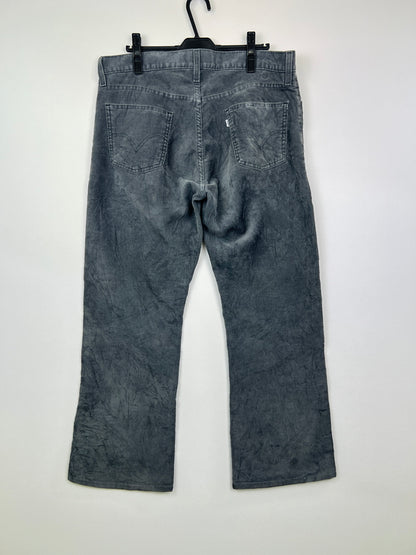【中古品】【メンズ】 LEVI'S リーバイス CORDUROY PANTS 527 LOW BOOTS CUT コーデュロイパンツ ボトムス ローブーツカット 156-260830-kk-05-hon サイズ：36 カラー：グレー 万代Net店