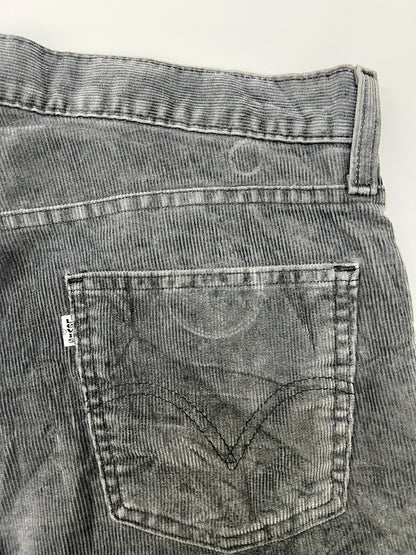【中古品】【メンズ】 LEVI'S リーバイス CORDUROY PANTS 527 LOW BOOTS CUT コーデュロイパンツ ボトムス ローブーツカット 156-260830-kk-05-hon サイズ：36 カラー：グレー 万代Net店