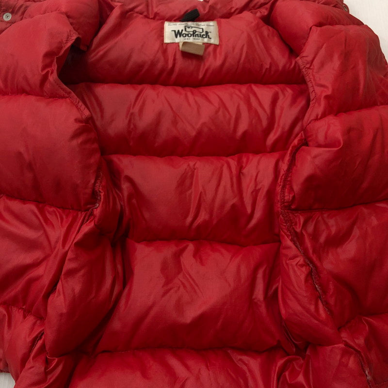 【現状渡し品】【メンズ】 WOOLRICH ウールリッチ 70's NYLON DOWN VEST VINTAGE 70年代 ナイロン ダウンベスト ライトアウター ヴィンテージ 144-251204-yy-02-tei サイズ：S カラー：レッド 万代Net店