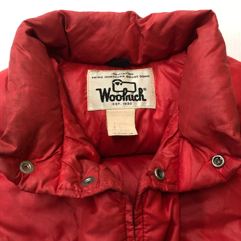 【現状渡し品】【メンズ】 WOOLRICH ウールリッチ 70's NYLON DOWN VEST VINTAGE 70年代 ナイロン ダウンベスト ライトアウター ヴィンテージ 144-251204-yy-02-tei サイズ：S カラー：レッド 万代Net店