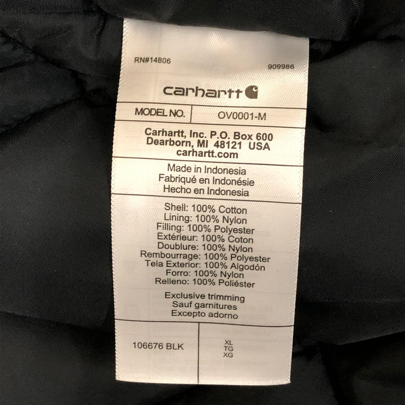 【中古品】【メンズ】 Carhartt カーハート DUCK VEST 106676 ダックベスト ライトアウター 145-251204-yy-01-tei サイズ：XL カラー：ブラック 万代Net店