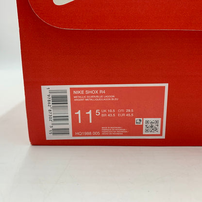 【中古品】【メンズ】 NIKE ナイキ SHOX R4 HQ1988-005 ショックス アールフォー スニーカー 靴 160-260220-ko-06-tei サイズ：29.5cm カラー：シルバー/ホワイト/ブルー 万代Net店