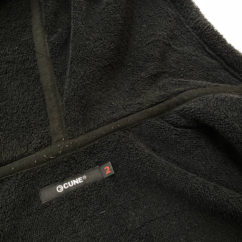 【中古品】【メンズ】 CUNE キューン PILE ZIP UP PARKA LG10EM27 パイル ジップアップ パーカー 長袖 トップス 145-251205-yo-04-tei サイズ：2 カラー：ブラック 万代Net店