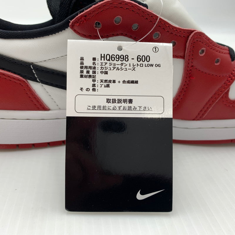 【中古品】【メンズ】 NIKE ナイキ AIR JORDAN 1 RETRO LOW OG CHICAGO HQ6998-600 エアジョーダン1 レトロ ロー スニーカー 靴 160-260711-ko-09-tei サイズ：27.5cm カラー：レッド 万代Net店