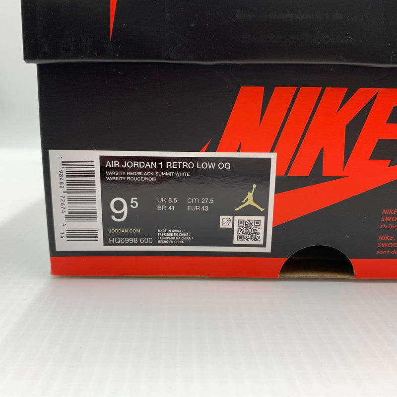 【中古品】【メンズ】 NIKE ナイキ AIR JORDAN 1 RETRO LOW OG CHICAGO HQ6998-600 エアジョーダン1 レトロ ロー スニーカー 靴 160-260711-ko-09-tei サイズ：27.5cm カラー：レッド 万代Net店
