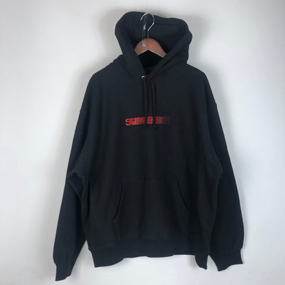 【中古美品】【メンズ】 Supreme シュプリーム 25AW SWAROVSKI MOTIONLOGO HOODED SWEATSHIRT スワロフスキー モーションロゴ フーデッド スウェットシャツ トップス プルオーバーパーカー 149-260128-ks-08-tei サイズ：XL カラー：BLACK 万代Net店