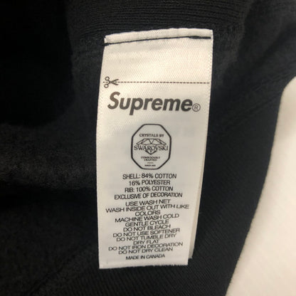 【中古美品】【メンズ】 Supreme シュプリーム 25AW SWAROVSKI MOTIONLOGO HOODED SWEATSHIRT スワロフスキー モーションロゴ フーデッド スウェットシャツ トップス プルオーバーパーカー 149-260128-ks-08-tei サイズ：XL カラー：BLACK 万代Net店