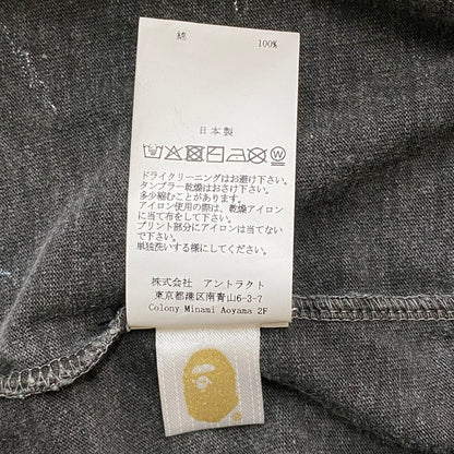 【中古品】【メンズ】 A BATHING APE アベイシングエイプ × EU エモーショナリー・アンアベイラブル 別注 コラボ BABY MILO TEE 2L23-110-908 ベイビーマイロ Tシャツ 半袖 トップス ヴィンテージ加工 142-251208-yy-01-tei サイズ：M カラー：ブラック 万代Net店