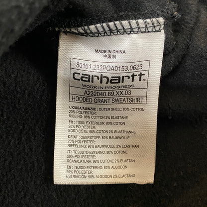 【中古品】【メンズ】 Carhartt WIP カーハート ワークインプログレス HOODED GRANT SWEAT SHIRT フーディー グラント スウェット シャツ トップス プルオーバーパーカー 145-251208-yy-09-tei サイズ：S カラー：ブラック 万代Net店