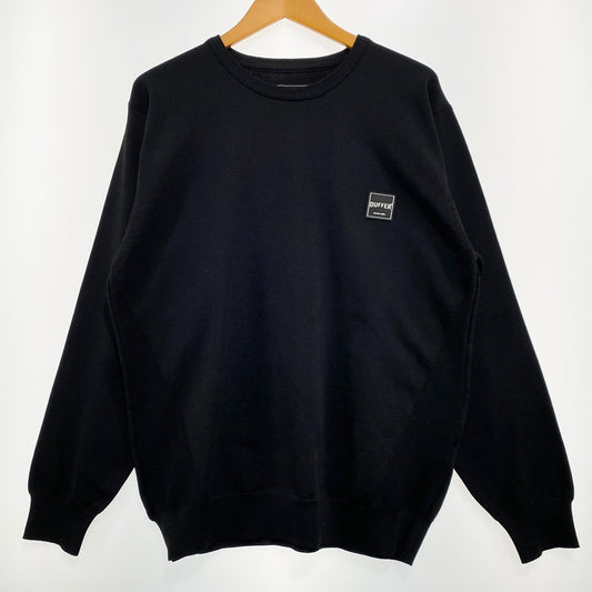 【中古品】【メンズ】 DUFFER ダファー BLACK LABEL BACK LOGO WASHABLE KNIT ブラック レーベル バックロゴ ウォッシャブル ニット 長袖 トップス 147-260824-sa-17-tei サイズ：S カラー：ブラック 万代Net店
