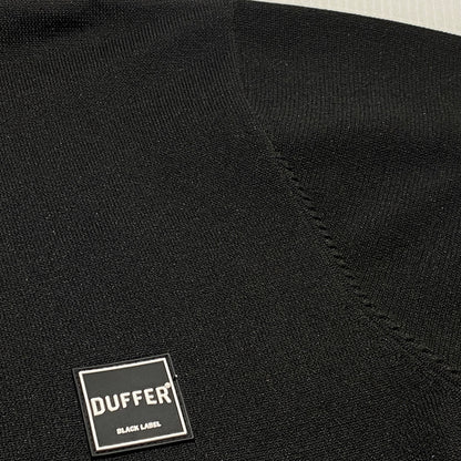 【中古品】【メンズ】 DUFFER ダファー BLACK LABEL BACK LOGO WASHABLE KNIT ブラック レーベル バックロゴ ウォッシャブル ニット 長袖 トップス 147-260824-sa-17-tei サイズ：S カラー：ブラック 万代Net店