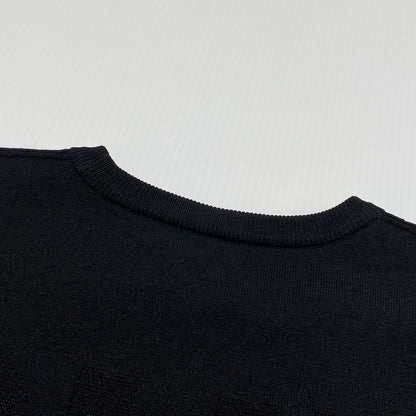 【中古品】【メンズ】 DUFFER ダファー BLACK LABEL BACK LOGO WASHABLE KNIT ブラック レーベル バックロゴ ウォッシャブル ニット 長袖 トップス 147-260824-sa-17-tei サイズ：S カラー：ブラック 万代Net店