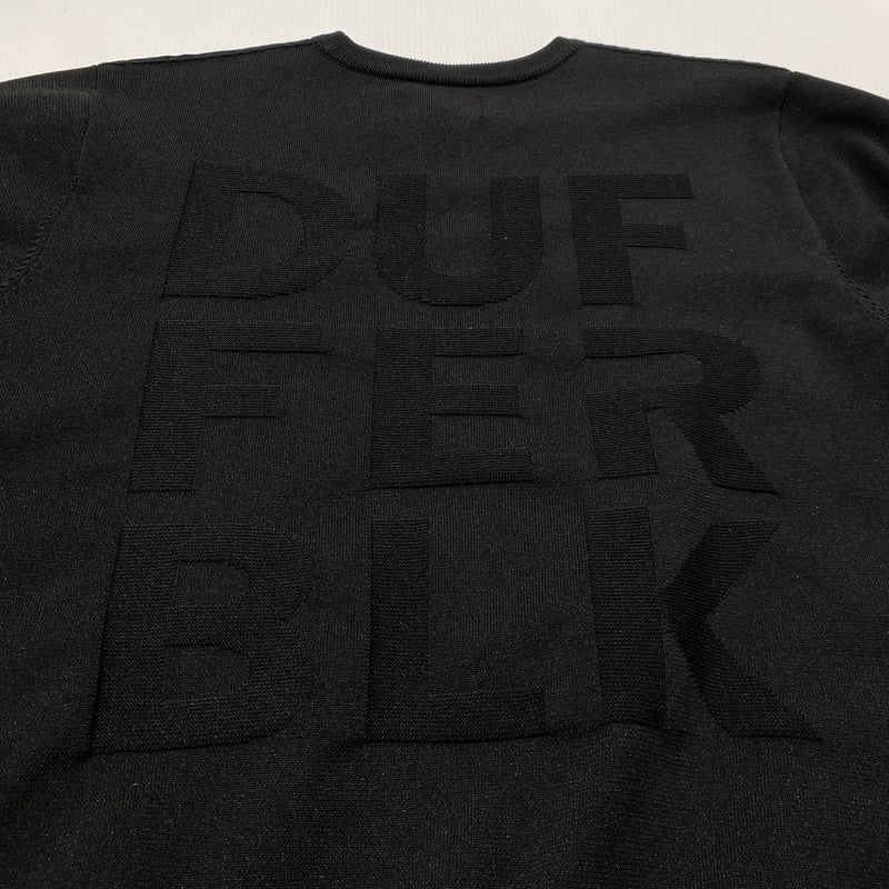 【中古品】【メンズ】 DUFFER ダファー BLACK LABEL BACK LOGO WASHABLE KNIT ブラック レーベル バックロゴ ウォッシャブル ニット 長袖 トップス 147-260824-sa-17-tei サイズ：S カラー：ブラック 万代Net店