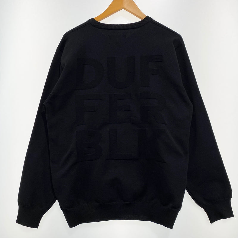 【中古品】【メンズ】 DUFFER ダファー BLACK LABEL BACK LOGO WASHABLE KNIT ブラック レーベル バックロゴ ウォッシャブル ニット 長袖 トップス 147-260824-sa-17-tei サイズ：S カラー：ブラック 万代Net店