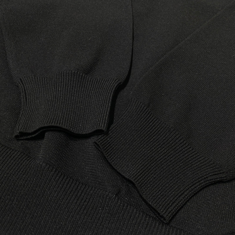 【中古品】【メンズ】 DUFFER ダファー BLACK LABEL BACK LOGO WASHABLE KNIT ブラック レーベル バックロゴ ウォッシャブル ニット 長袖 トップス 147-260824-sa-17-tei サイズ：S カラー：ブラック 万代Net店