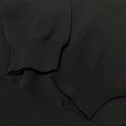 【中古品】【メンズ】 DUFFER ダファー BLACK LABEL BACK LOGO WASHABLE KNIT ブラック レーベル バックロゴ ウォッシャブル ニット 長袖 トップス 147-260824-sa-17-tei サイズ：S カラー：ブラック 万代Net店