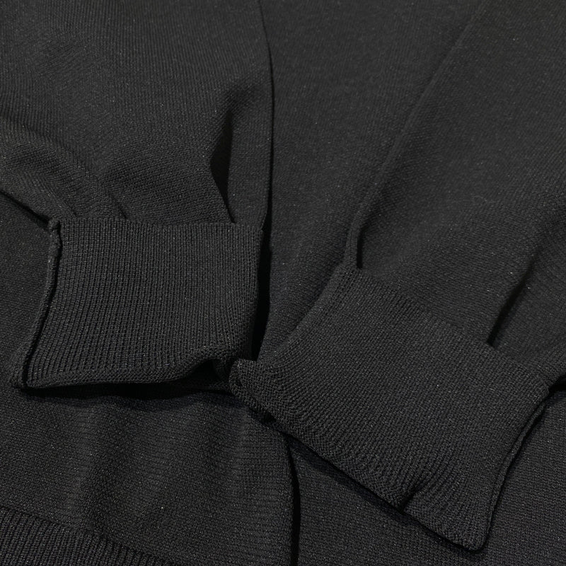 【中古品】【メンズ】 DUFFER ダファー BLACK LABEL BACK LOGO WASHABLE KNIT ブラック レーベル バックロゴ ウォッシャブル ニット 長袖 トップス 147-260824-sa-17-tei サイズ：S カラー：ブラック 万代Net店