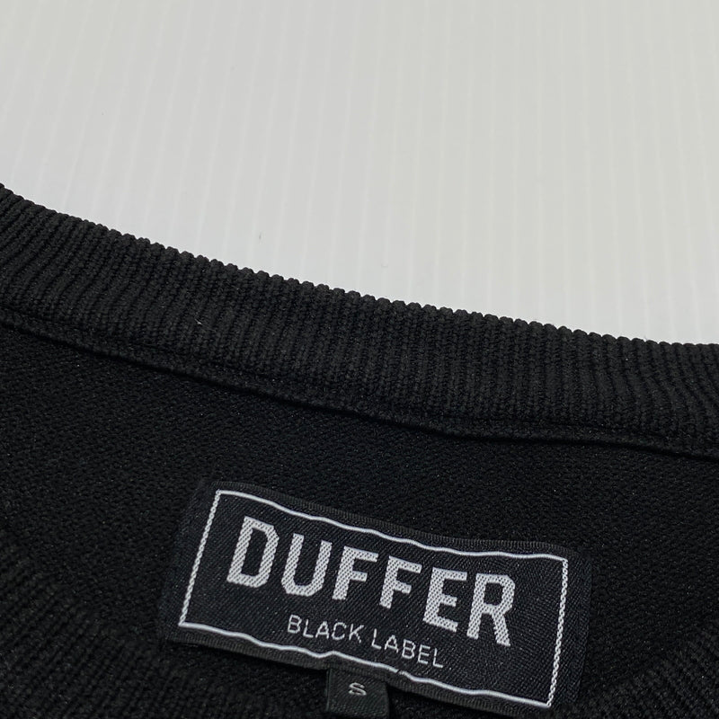 【中古品】【メンズ】 DUFFER ダファー BLACK LABEL BACK LOGO WASHABLE KNIT ブラック レーベル バックロゴ ウォッシャブル ニット 長袖 トップス 147-260824-sa-17-tei サイズ：S カラー：ブラック 万代Net店