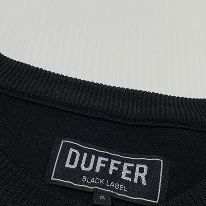 【中古品】【メンズ】 DUFFER ダファー BLACK LABEL BACK LOGO WASHABLE KNIT ブラック レーベル バックロゴ ウォッシャブル ニット 長袖 トップス 147-260824-sa-17-tei サイズ：S カラー：ブラック 万代Net店