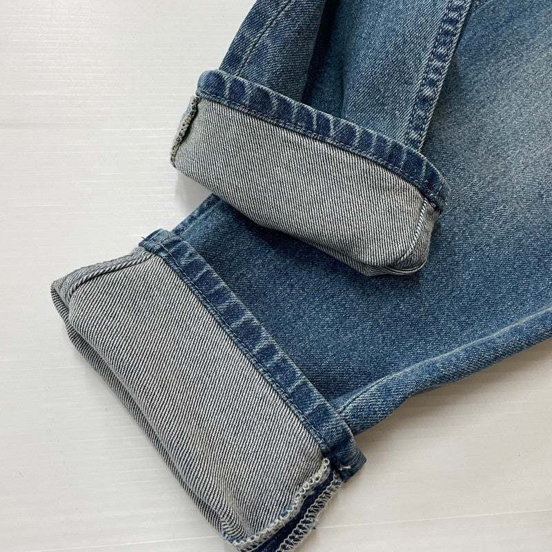 【中古品】【メンズ】 The DUFFER of ST.GEORGE ザダファーオブセントジョージ SLIM FIT DENIM ダファー レザー プロセスト エンブロイダリー スリム フィット デニム ボトムス 158-620618-sa-09-tei サイズ：M カラー：インディゴ 万代Net店