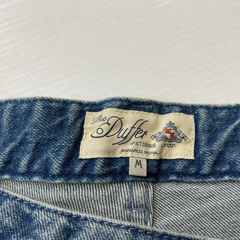 【中古品】【メンズ】 The DUFFER of ST.GEORGE ザダファーオブセントジョージ SLIM FIT DENIM ダファー レザー プロセスト エンブロイダリー スリム フィット デニム ボトムス 158-620618-sa-09-tei サイズ：M カラー：インディゴ 万代Net店