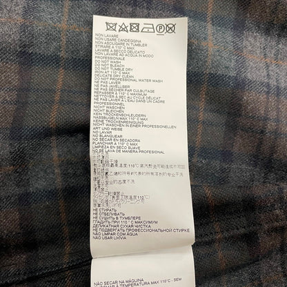 【中古品】【メンズ】 DSQUARED2 ディースクエアード WOOL CHECK L/S SHIRT ウール チェック ロングスリーブ シャツ 長袖 トップス 141-260119-yy-02-fuz サイズ：46 カラー：グレー 万代Net店