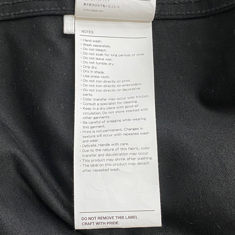 【中古品】【メンズ】 WTAPS ダブルタップス 24SS CBW 01 LS COTTON SATIN IDENTITY 241CWDT-SHM02 CBW 01 ロングスリーブ コットン サテン アイデンティティ 長袖 トップス シャツジャケット 142-251208-yy-10-tei サイズ：3 カラー：ブラック 万代Net店