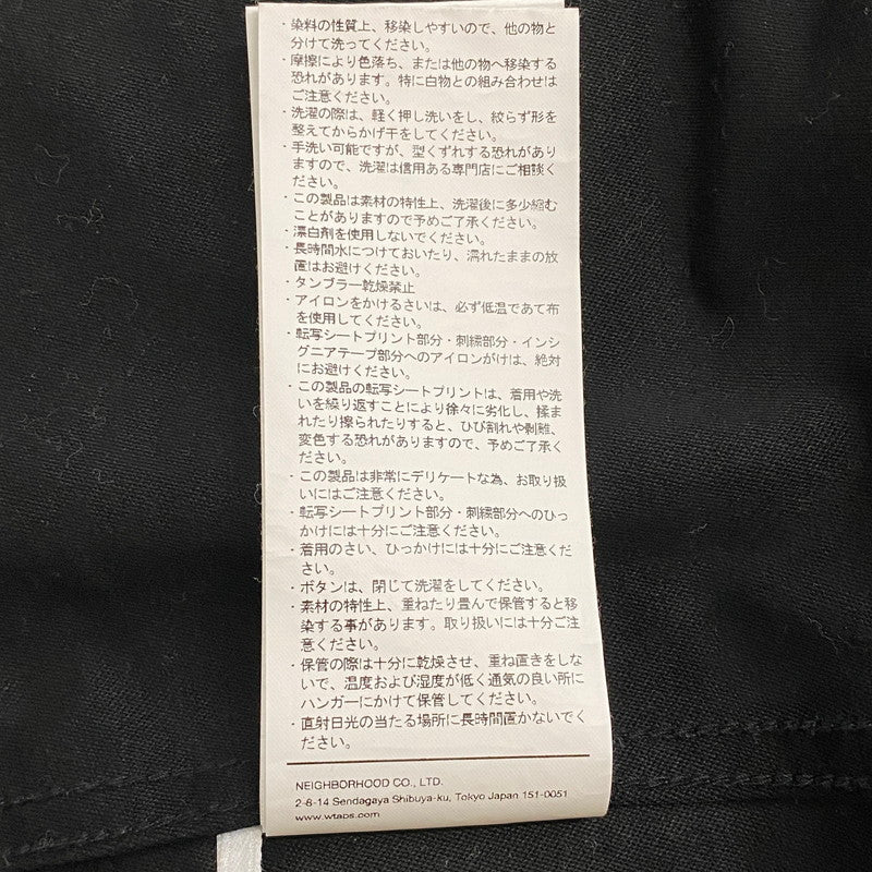 【中古品】【メンズ】 WTAPS ダブルタップス 24SS CBW 01 LS COTTON SATIN IDENTITY 241CWDT-SHM02 CBW 01 ロングスリーブ コットン サテン アイデンティティ 長袖 トップス シャツジャケット 142-251208-yy-10-tei サイズ：3 カラー：ブラック 万代Net店