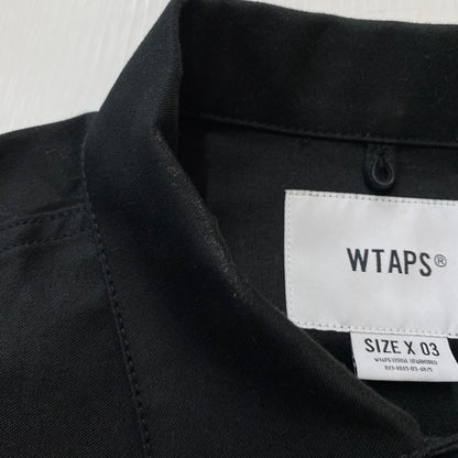 【中古品】【メンズ】 WTAPS ダブルタップス 24SS CBW 01 LS COTTON SATIN IDENTITY 241CWDT-SHM02 CBW 01 ロングスリーブ コットン サテン アイデンティティ 長袖 トップス シャツジャケット 142-251208-yy-10-tei サイズ：3 カラー：ブラック 万代Net店