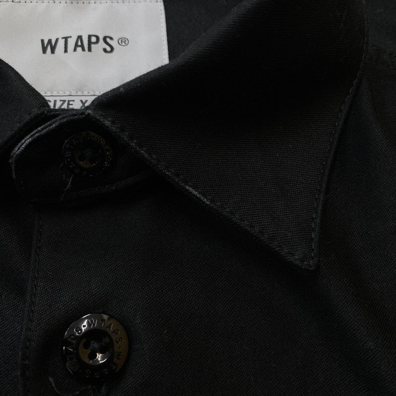 【中古品】【メンズ】 WTAPS ダブルタップス 24SS CBW 01 LS COTTON SATIN IDENTITY 241CWDT-SHM02 CBW 01 ロングスリーブ コットン サテン アイデンティティ 長袖 トップス シャツジャケット 142-251208-yy-10-tei サイズ：3 カラー：ブラック 万代Net店