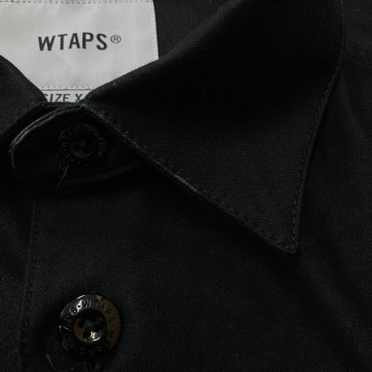 【中古品】【メンズ】 WTAPS ダブルタップス 24SS CBW 01 LS COTTON SATIN IDENTITY 241CWDT-SHM02 CBW 01 ロングスリーブ コットン サテン アイデンティティ 長袖 トップス シャツジャケット 142-251208-yy-10-tei サイズ：3 カラー：ブラック 万代Net店