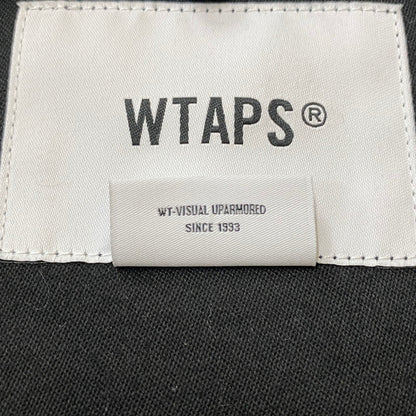 【中古品】【メンズ】 WTAPS ダブルタップス 24SS CBW 01 LS COTTON SATIN IDENTITY 241CWDT-SHM02 CBW 01 ロングスリーブ コットン サテン アイデンティティ 長袖 トップス シャツジャケット 142-251208-yy-10-tei サイズ：3 カラー：ブラック 万代Net店