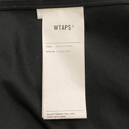 【中古品】【メンズ】 WTAPS ダブルタップス 24SS CBW 01 LS COTTON SATIN IDENTITY 241CWDT-SHM02 CBW 01 ロングスリーブ コットン サテン アイデンティティ 長袖 トップス シャツジャケット 142-251208-yy-10-tei サイズ：3 カラー：ブラック 万代Net店
