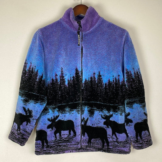 【中古品】【メンズ】 BLACK MOUNTAIN ブラックマウンテン 90's TWILIGHT MOOSE FLEECE JACKET 90年代 トワイライト ムース フリース ジャケット ライトアウター 145-251208-yy-12-tei サイズ：XS カラー：パープル 万代Net店