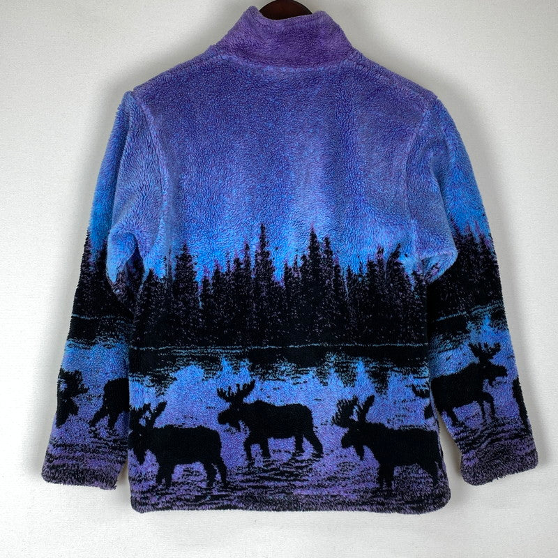 【中古品】【メンズ】 BLACK MOUNTAIN ブラックマウンテン 90's TWILIGHT MOOSE FLEECE JACKET 90年代 トワイライト ムース フリース ジャケット ライトアウター 145-251208-yy-12-tei サイズ：XS カラー：パープル 万代Net店