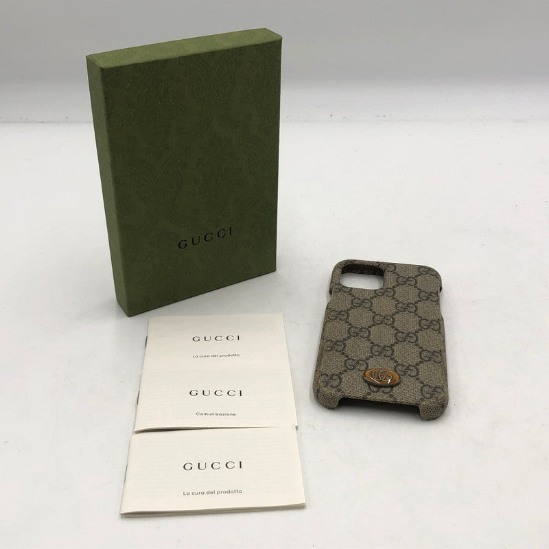 【現状渡し品】【メンズ】 GUCCI グッチ IPHONE CASE 668406 617664 アイフォンケース アクセサリー 12 pro用 182-251209-ts-12-tei サイズ：12 カラー：ブラウン 万代Net店