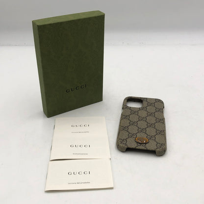 【現状渡し品】【メンズ】 GUCCI グッチ IPHONE CASE 668406 617664 アイフォンケース アクセサリー 12 pro用 182-251209-ts-12-tei サイズ：12 カラー：ブラウン 万代Net店