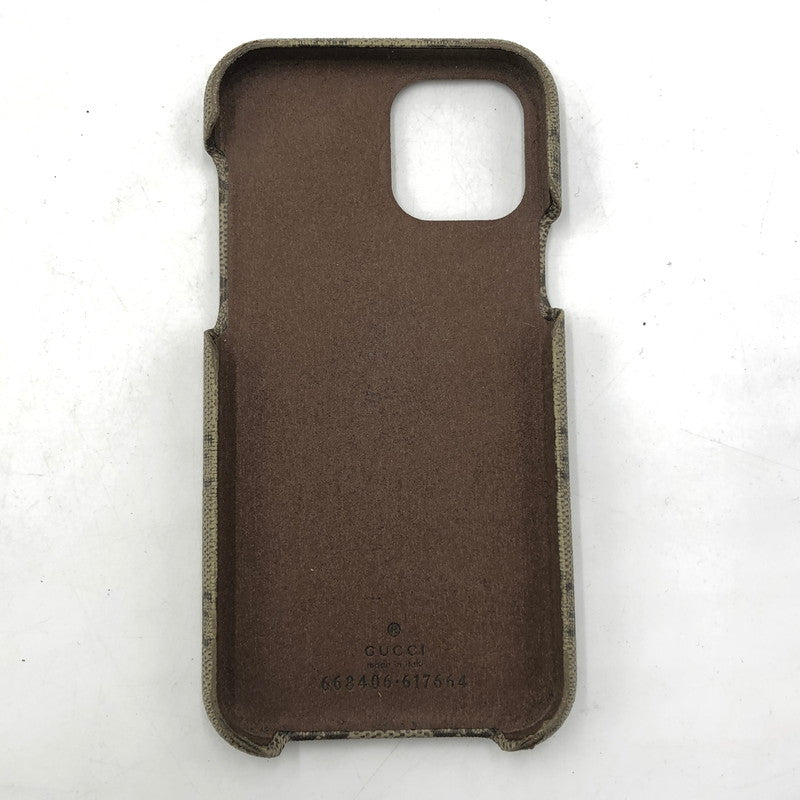 【現状渡し品】【メンズ】 GUCCI グッチ IPHONE CASE 668406 617664 アイフォンケース アクセサリー 12 pro用 182-251209-ts-12-tei サイズ：12 カラー：ブラウン 万代Net店